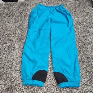 Vtg 80s 90's Columbia Ski Snow Pants Women L,Blue Teal Retro Groovy Hippie Dance